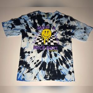 Tie dye blue/black/white T-shirt | OS | Unisex